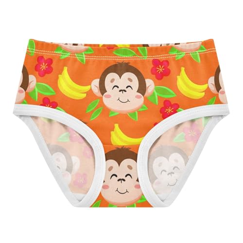 Stylish Girls Underwear Toddler 2t Cotton Girl Panties Cute Cute Cartoon Monkey Orange Briefs Underpants