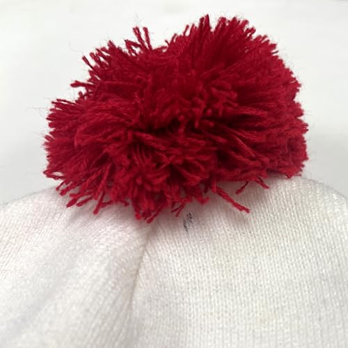 Baby Toddler Infant Kids White Red Pom Pom Beanie Hat for Costume Winter, 1PC4