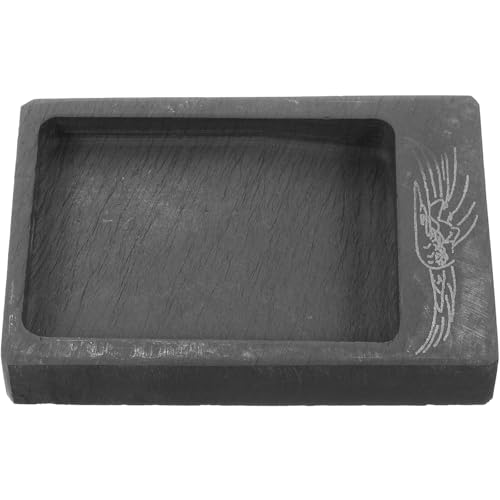FUNOMOCYA Piedra de Tinta China Mini para Caligrafía y Pintura Losa de Tinta para Moler Superficie Lisa y Compacta Tamaño Pequeño Adecuado para Estudiantes y Uso Escolar Fácil de