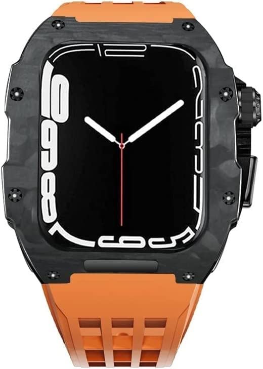 Bracelet caoutchouc fluor pour iWatch Series 6 5 4 44mm en mod kit sport