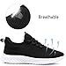 EKRBXA Mens Walking Shoes Mens Running Tennis Sneakers Gym Fashion Slip on Soft Sole Mesh Workout Sports Shoes Black Size 7
