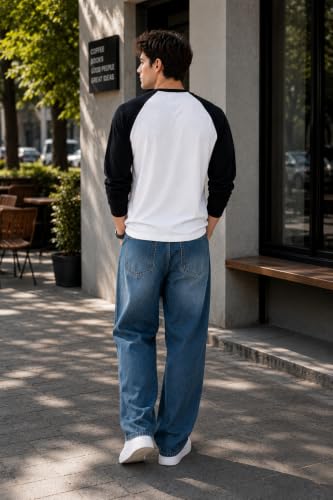 TreadDown Men's Polycotton Round Neck T-Shirt, Full Sleeve White - Image 4