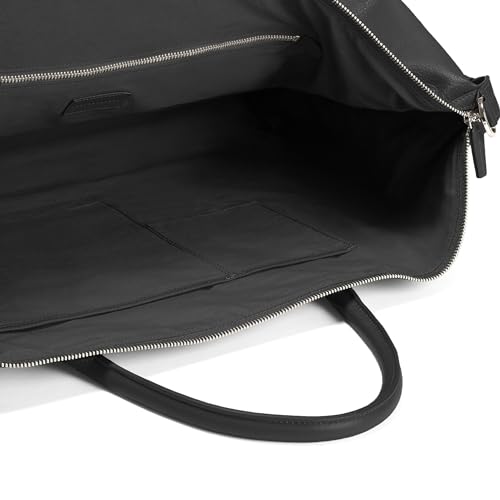 Leatherology Black Onyx Leatherology Kessler Large Duffle - Spacious design with exterior pocket, large zippered interior pocket, and 2 open interior pockets3