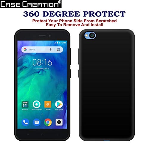 Image of Case Creation for Redmi Go 2019 Back case, Xiaomi Redmi Go Slim Flexible Smart Look case with 360 Camera All Angle Protection (Pure Black)