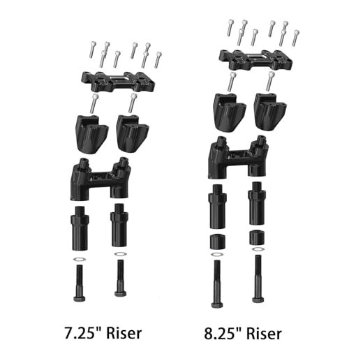 Kit de barras elevadoras de manillar kickback de 5 a 8 pulgadas para FXBBS y FXFBS 3
