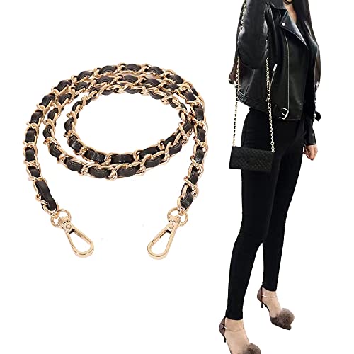 JIAHAICHI Bolso de hombro con cadena de 120cm de oro. Intercambio de bolsa de cerveza.andoulière cadena de la bolsa de las mujeres bolso de hombro Cover