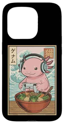 �������냉�[���� �Q�[�~���O Axolotl ���g�� ���{�A�j�� �Q�[�}�[ ���� �X�}�z�P�[�X iPhone 15 Pro �p