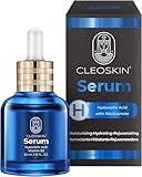 CLEOSKIN Serum Ácido Hialurónico con Niacinamida (Vitamina B3) | Hidratante Antiedad y Antiarrugas | Efecto Lifting y...