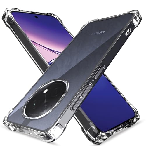 Image of Amazon Basics Back Cover for Oppo F29 Pro 5G PC + TPU Clear Transparent Raised Edges Shockproof Protective Phone Bumper Case(Transparent)