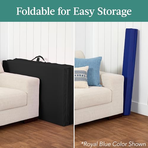 Image of Best Choice Products 10ftx4ftx2in Folding Gym Mat 4-Panel Exercise Gymnastics Aerobics Workout Fitness Floor Mats w /Carrying Handles