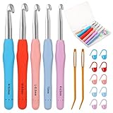 Mayboos 5 Sizes Crochet Hook Set, Large Crochet...