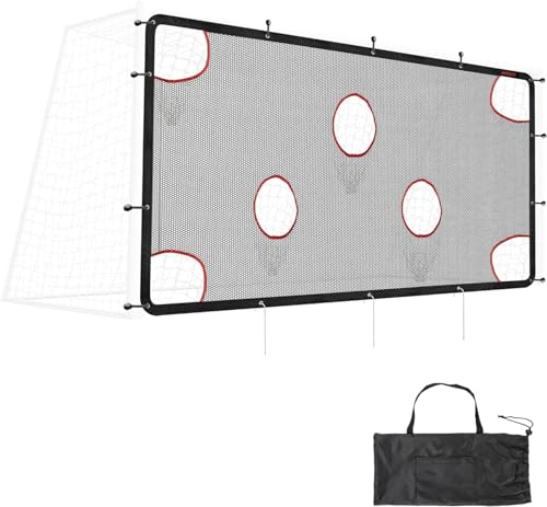 AKOZLIN Soccer Goal Target Net Soccer Shooting Training Aid with 7 Scoring Target Zones Soccer Field Nets Football Practice Training Equipment Accessory (Net Only)