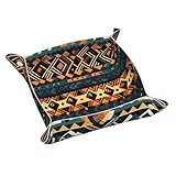 Bandeja de cuero con estampado tribal africano, organizador de escritorio para llaves, cartera, bandeja de valet para el hogar, la oficina
