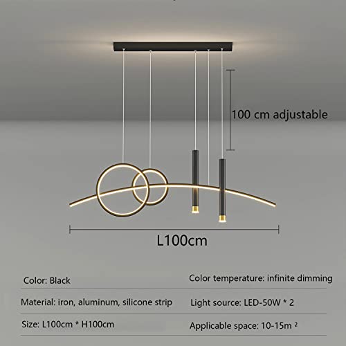 Lampe à suspension à intensité variable avec télécommande pour salon