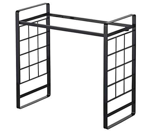 山崎実業(Yamazaki) シンク上 伸縮 システムラック ブラック 約W50.5~90XD24XH48cm タワー tower 組合せ自在 収納ラック 収納ツール 簡単装着 4361