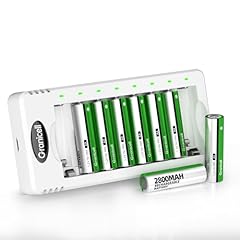 Granicell AA Rechargeable Batteries with Charger 8 Pack