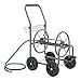 Produktbild pro.tec Schlauchwagen für 3/4 Zoll Schlauch bis zu 65 m Metall Gartenschlauchwagen ohne Schlauch Schlauchtrommel mit Reifen rollbar Schlauchaufroller mit Handkurbel 84 x 48 x 93 cm Grau