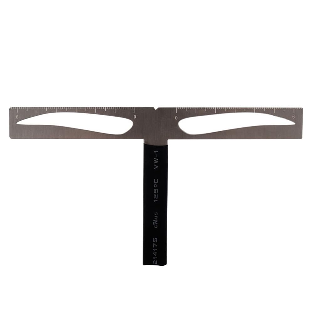 POPETPOP Reusable Eyebrow Ruler Stencil Kit Three-point Positioning Tool for Symmetrical Brow Measurement Drawing Beginners and Makeup Artists Portable Brow Shaper