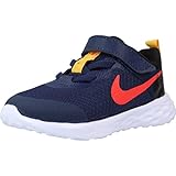 Leichtigkeit Nike Revolution 6 Sneaker, Midnight Navy/Bright Crimson-Black, 21 EU