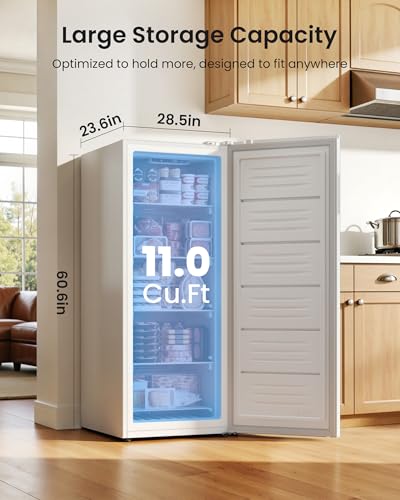 Image of 11 Cu.Ft Upright Freezer with Garage Ready Design