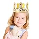 MIVAIUN 2 Stück Königskrone,Krone König,King Crown King Hat,Geburtstag Krone Hut Kinder Erwachsene,Party Zubehor,Geburtstag Königskrone Hüte für Geburtstagsfeier Kostümzubehör Mottoparty (Gold)
