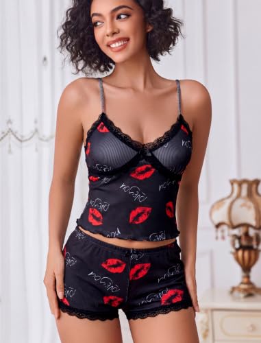 Image of Avidlove Sexy Pajama Set for Women Lace Sleepwear Lingerie Cute PJ Sets
