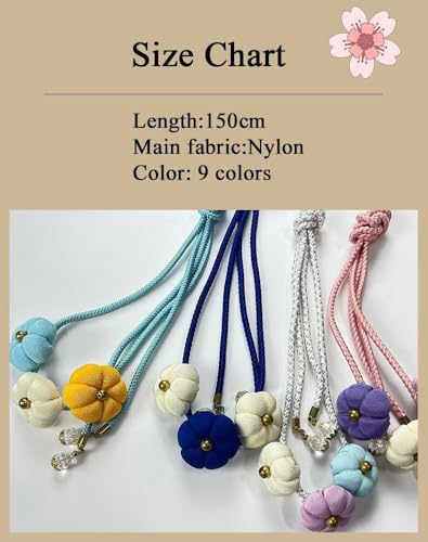 Women's Japanese Style Kimono Waist Bands Rope Sash Belt Waistband Obi Fastener Cute Yukata Accessories3