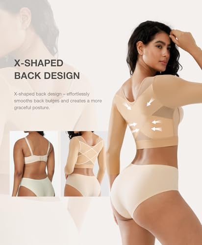 Lover-Beauty Arm Compression Sleeve for Women Arm Shapers Lipo Post Surgery Garments Posture Corrector4