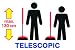 Vileda Set Súper Cepillo Goma y Palo telescópico, 1