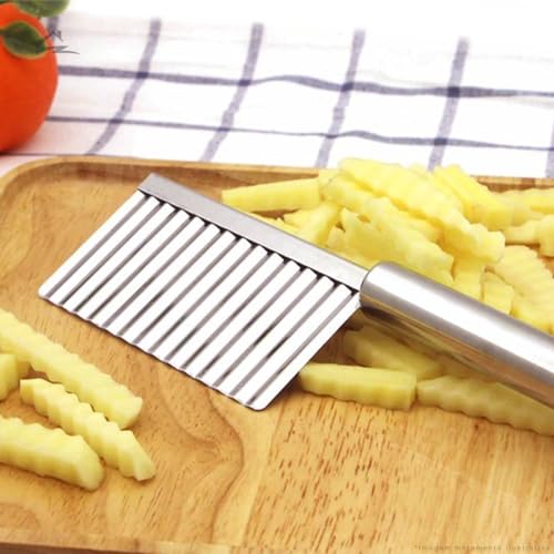 Faca Cortadora Fatiadora Onduladora Aço Inox Legumes Batata e Frutas