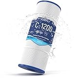 Grefilt C1200 Pool Filter Cartridge - High Flow 120 sq.ft Replacement for Hayward C1200/CX1200RE & Pleatco PA120 | OEM Fit (Fits Unicel C-8412, Filbur FC-1293) | 23.25'x8.94' OD