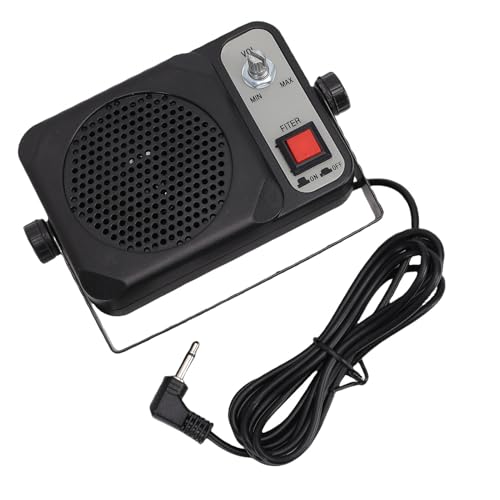 Altavoz externo para radio CB minimalista de alta fidelidad con carcasa negra de 1.5 W 5