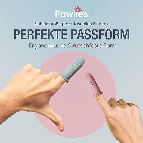Pawlie's Zahnbürste für Hunde und Katzen | Praktische Hundezahnbürste Fingerling zur Zahnpflege | Zähne putzen Hund - Cat & Dog Toothbrush | Fingerzahnbürste Welpen | Hunde Zahnpflege (2 Stück)