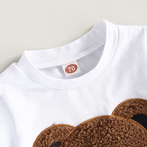 WZTYYDS Toddler Baby Boy Summer Bear Outfits Short Sleeve Top and Shorts Casual Baby Boy Clothes Set 6 12 18 24 Months2