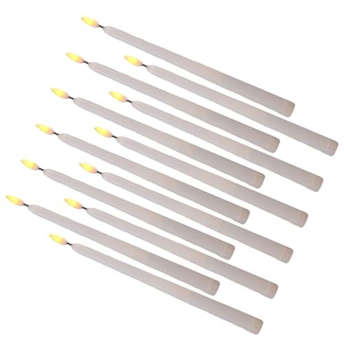 Velas LED de poste largo seguras para evitar manchas de cera en fiestas