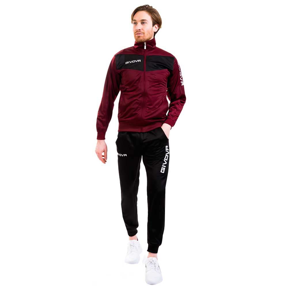 Givova Visa Tracksuit, Grenade/Noir, 5XL