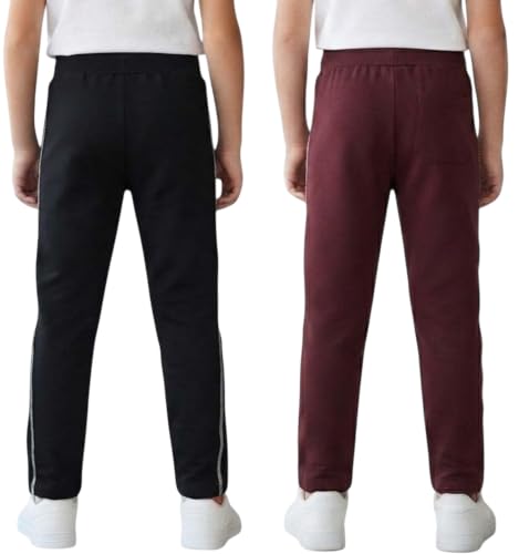 Image of Boys Regular Fit Cotton Pants, Track Pants and Lowers for Boys Age 4-14 Years Kids
