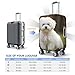 QSMBNET Travel Luggage Cover Bichon Frise Dog Spandex Suitcase Protector Washable Baggage Covers Fashion Elastic Scratch-Resistant Luggage Cover Protector Fits 18-32 Inch Luggage