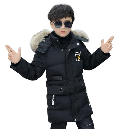 linboo Winterjacke Jungen Kinder Jacke mit Abnehmbare Fellkapuze...