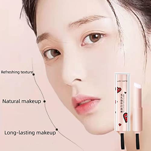 3 Pcs Magical Pore Eraser Waterproof Face Primer Stick,Matte Priming Makeup Blur Stick Invisible Pore Primer Stick, Magical Pore Eraser Waterproof Face Primer Cream #TOP4