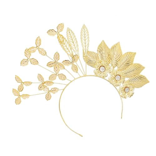 Bandeau de mariée anti glisse pour cheveux fins accessoire fleurs et feuilles