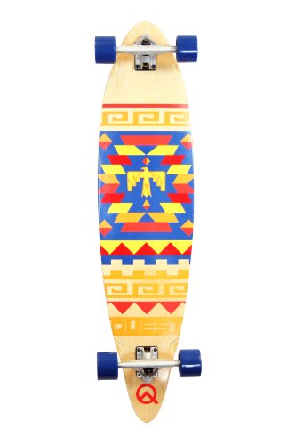 Quest Tribes Pin Kick Tail Longboard Skateboard, 40-Inch