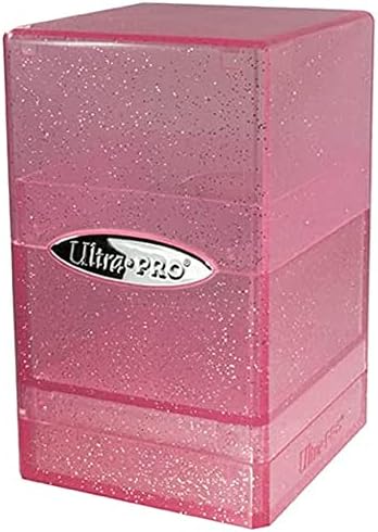 Ultra Pro - Satin Tower 100+ Card Deck Box (Glitter Pink) - Protect Your Gaming Cards, Sports Cards or Collectible Cards In Stylish Glitter Deck Box, Perfect for Safe Traveling image 4