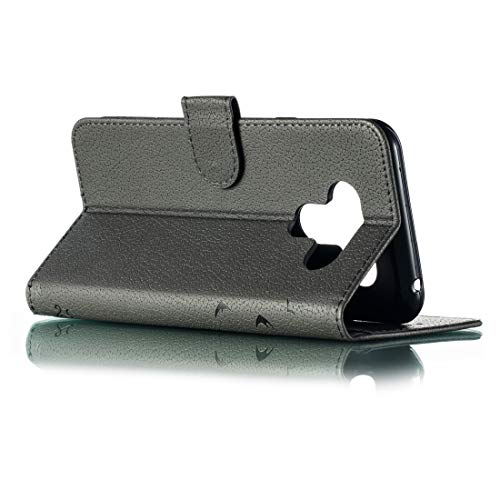 JSLY – Capa de couro com textura Litchi horizontal com carteira e suporte e compartimentos para cart