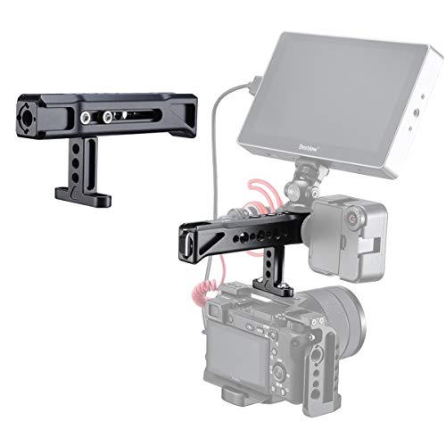 Camera Top Handle Hot Shoe for Cage, 3 Cold Shoe Mount for Light Mic Monitor Stand Arri Positioning Hole DSLR Digital Camera Cage Accessory Kits