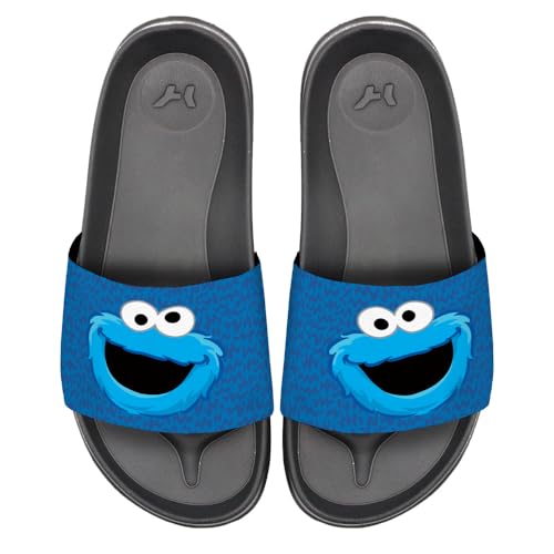 Popfunk Sesame Street Cookie Monster Face Unisex Adult Slides Sandals Officially Licensed Hypd Slydr Switch™