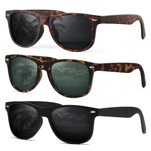 Image of DEMIKOS Sunglasses Men Polarized Sunglasses for Mens Womens Retro Mirror Lens for Driving Fishing UV Protection