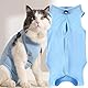 WDEC L 5-7 kg Katzenbody Nach Op Anti-leckende für Katze Body Operation Haut-Krankheit Recovery Body Katze Kleidung Nach Kastration E-Halsband Alternative für Katzen Hunde, Katzenbekleidung (blau)