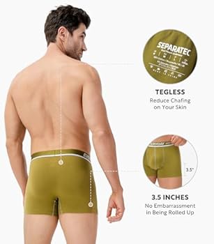 Separatec Heren Boxershorts Ondergoed bamboe vezel