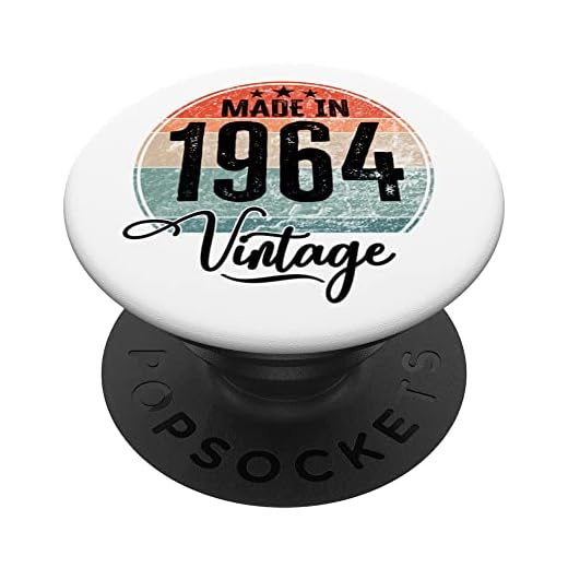 Birthday Vintage Año de nacimiento 1964 Cumpleaños bday PopSockets PopGrip Intercambiable